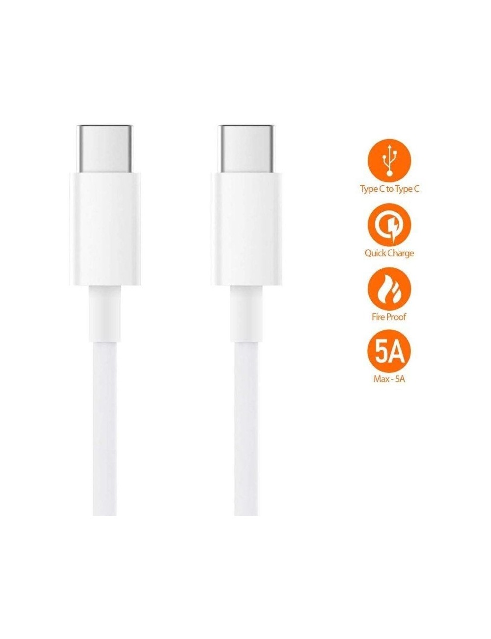 Cable USB 2.0 Tipo C Xiaomi SJV4108GL/ USB Tipo-C Macho - USB Tipo-C Macho/ 1.5m/ Blanco