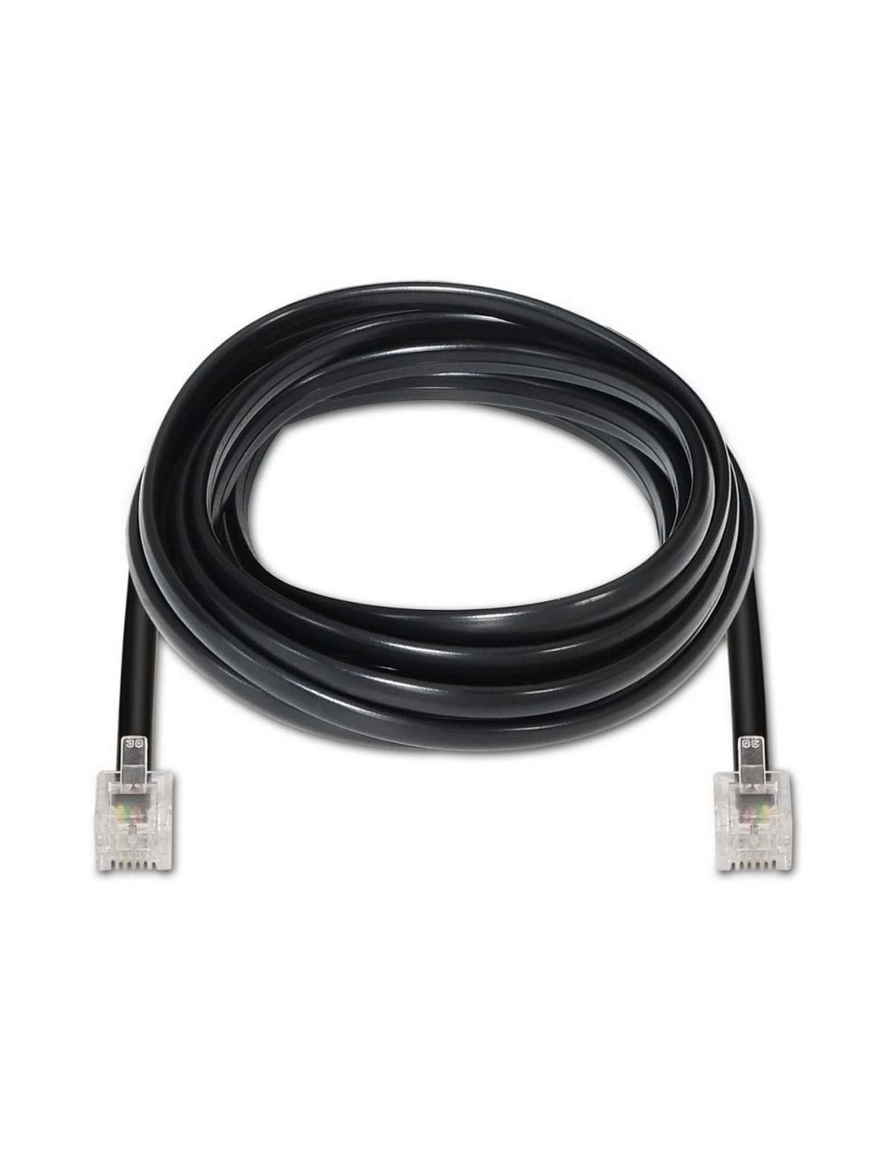 Cable de Teléfono RJ11 6P4C Aisens A143-0319/ 2m/ Negro