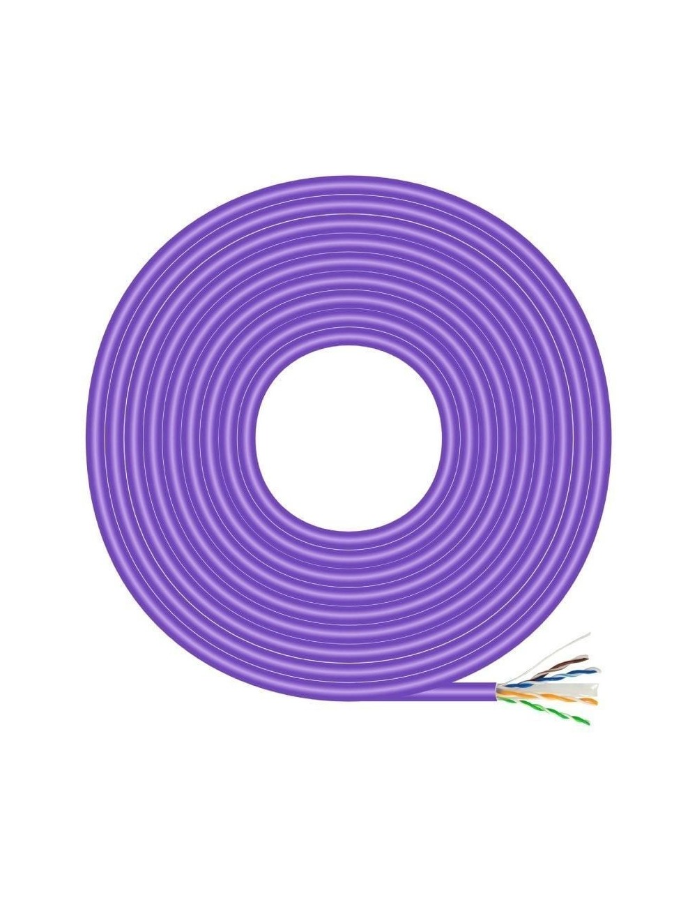 Bobina de Cable RJ45 AWG23 UTP Aisens A135-0748 Cat.6/ LSZH/ 305m/ Violeta