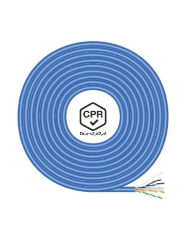 Bobina de Cable RJ45 UTP AWG24 LSZH CPR Dca Aisens A135-0662 Cat.6/ 100m/ Azul