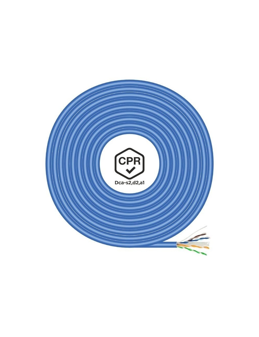 Bobina de Cable RJ45 UTP AWG24 LSZH CPR Dca Aisens A135-0662 Cat.6/ 100m/ Azul