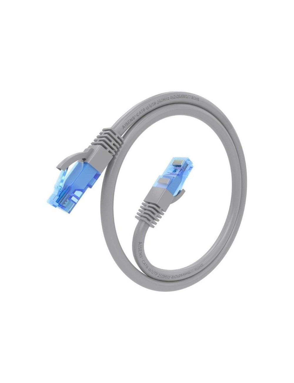 Cable de Red RJ45 AWG26 CCA UTP Aisens A135-0771 Cat.6/ 25cm/ Gris