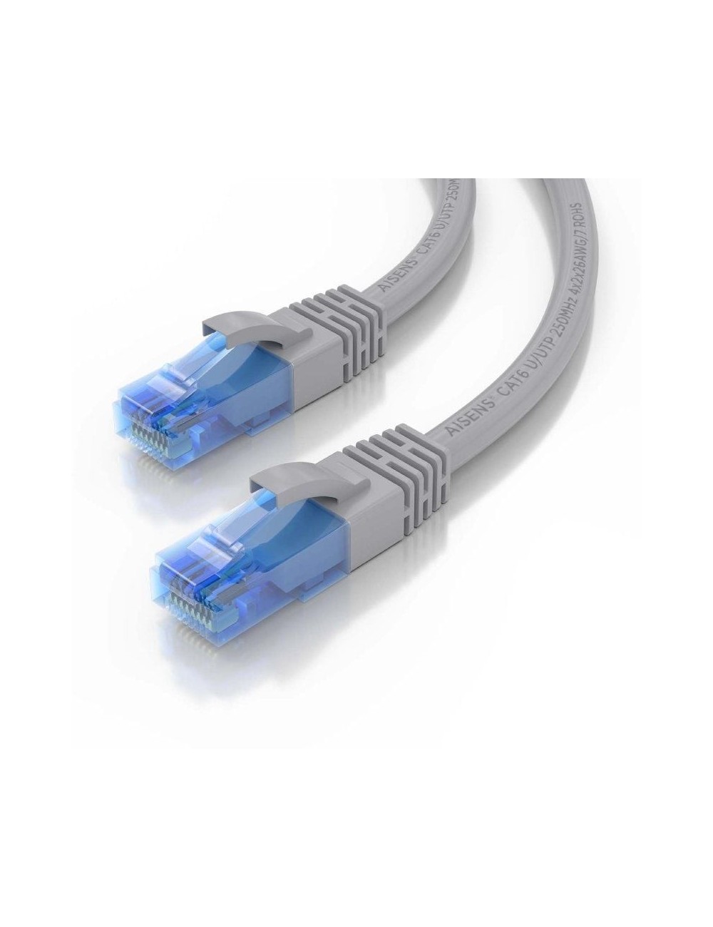 Cable de Red RJ45 AWG26 CCA UTP Aisens A135-0772 Cat.6/ 30cm/ Gris