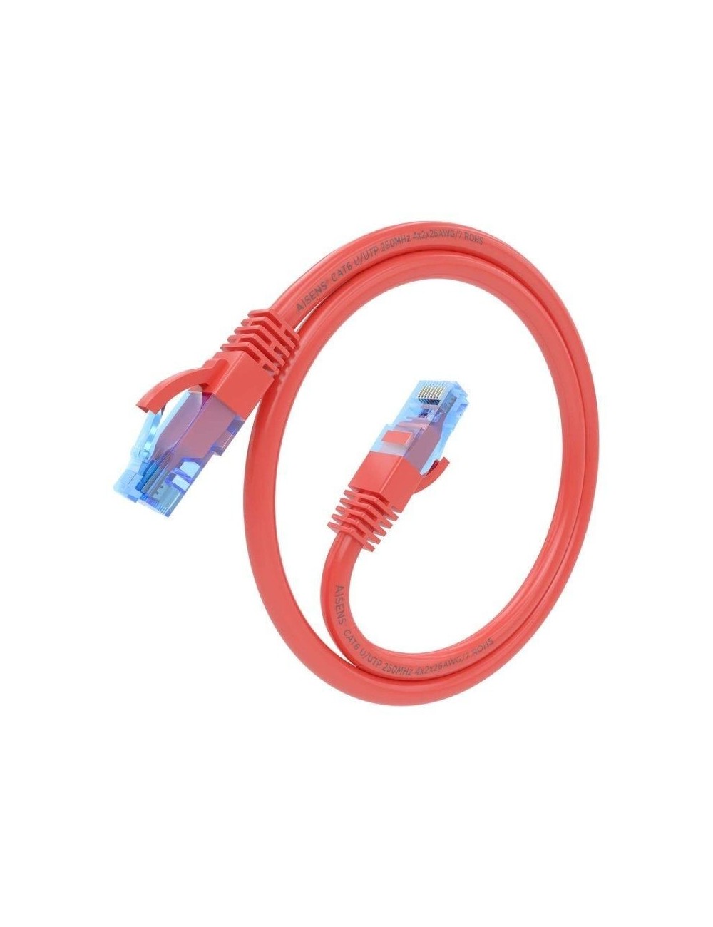 Cable de Red RJ45 AWG26 CCA UTP Aisens A135-0785 Cat.6/ 25cm/ Rojo