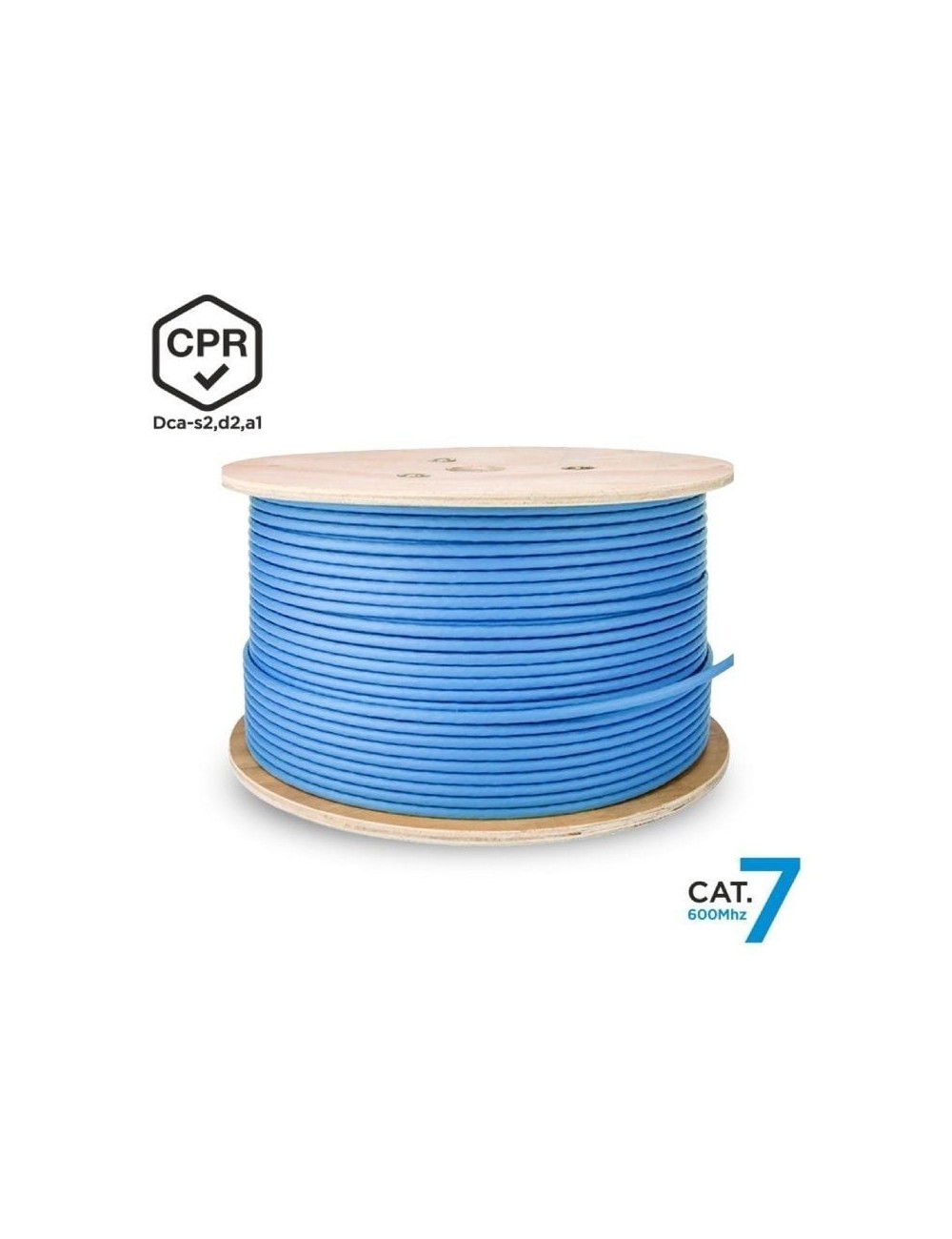 Bobina de Cable RJ45 SFTP AWG23 LSZH CPR Dca Aisens A146-0666 Cat.7/ 500m/ Azul