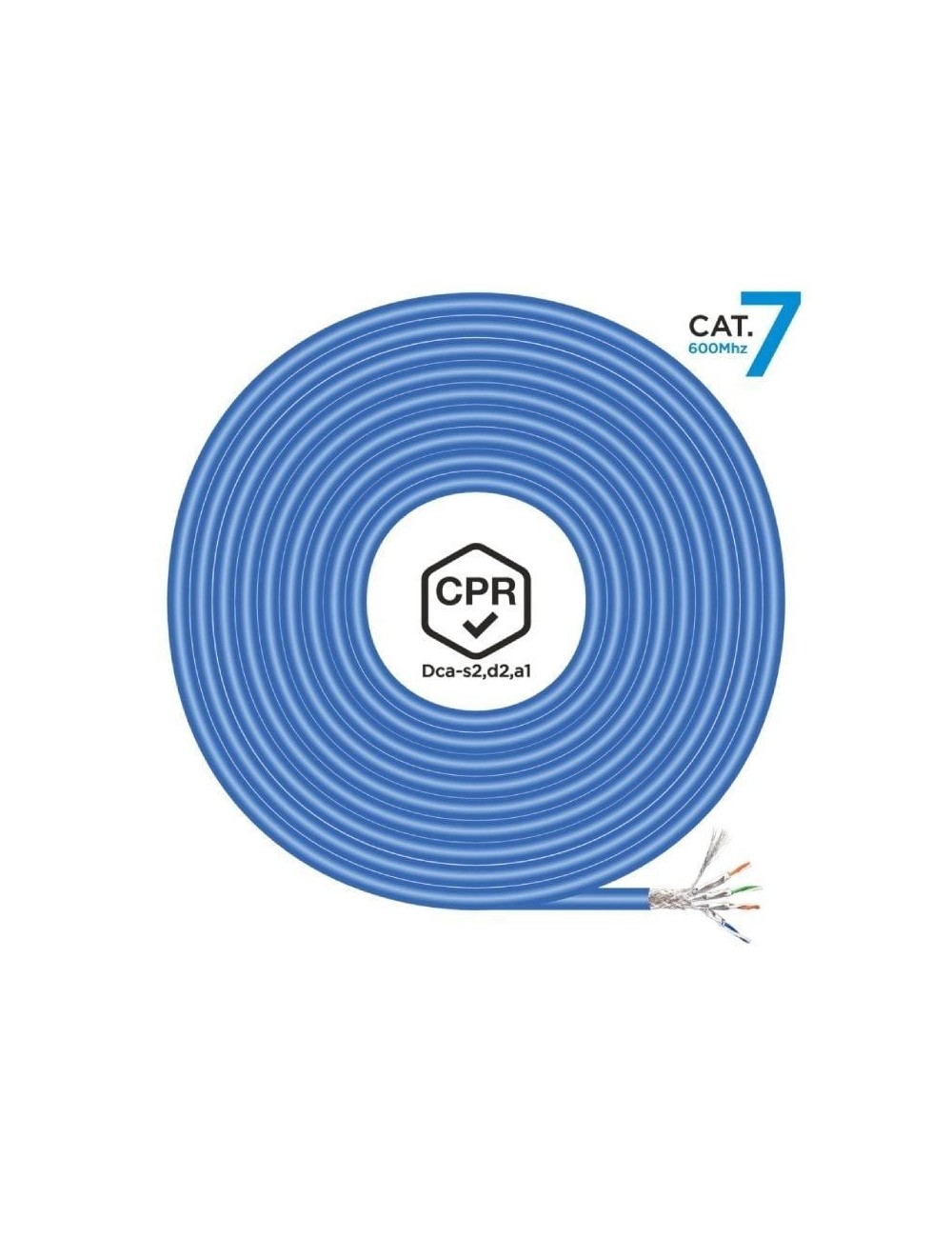 Bobina de Cable RJ45 SFTP AWG23 LSZH CPR Dca Aisens A146-0666 Cat.7/ 500m/ Azul