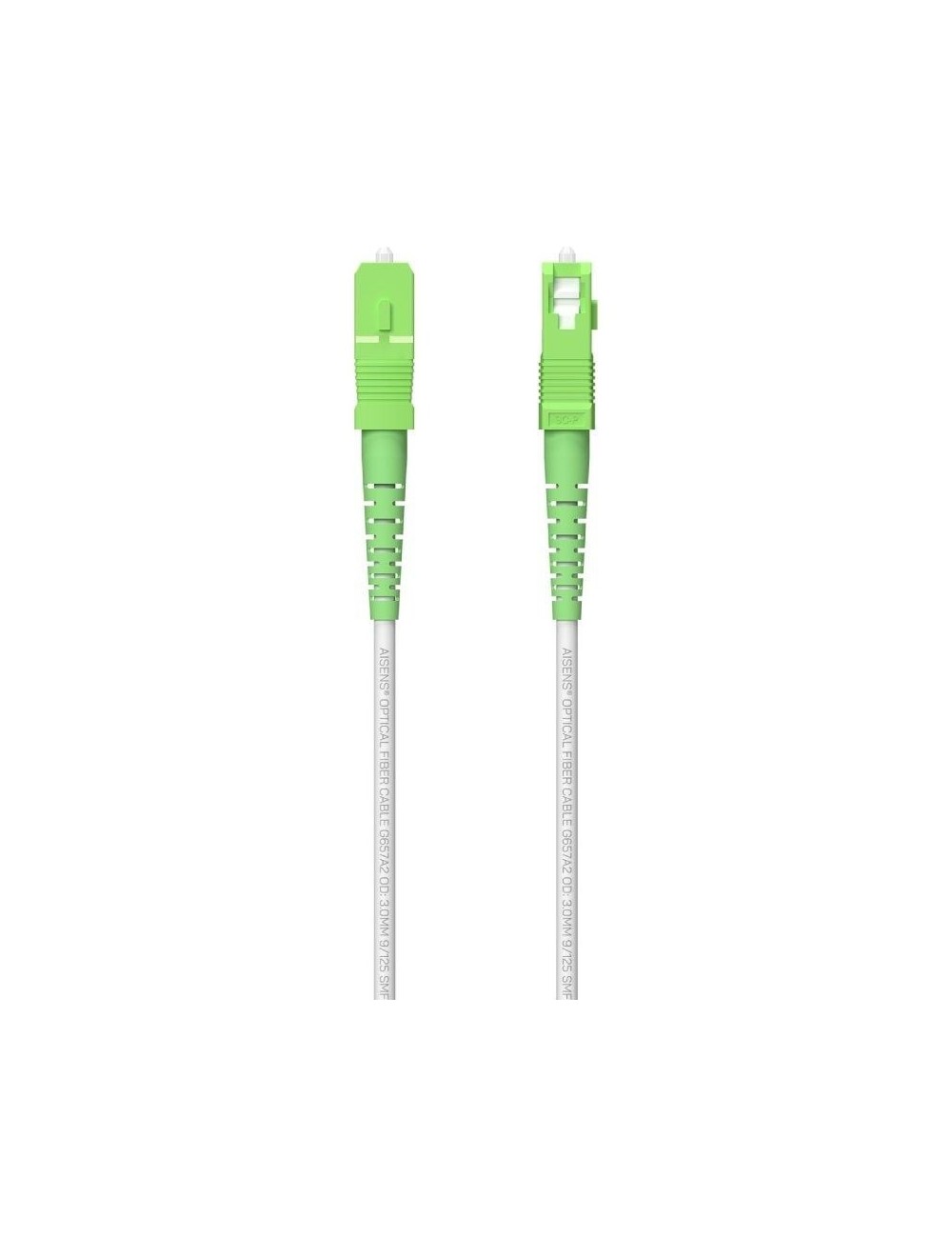 Cable de Fibra Óptica G657A2 3.0 9/125 SMF Aisens A152-0616/ LSZH/ 80m/ Blanco