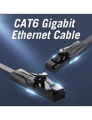 Cable de Red RJ45 UTP Vention IBABN Cat.6/ 15m/ Negro