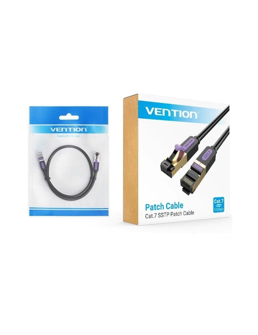 Cable de Red RJ45 SFTP Vention ICDBG Cat7/ 1.5m/ Negro