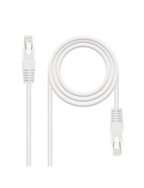 CABLE DE RED RJ45 NANOCABLE - CAT.5E - 1M - BLANC ( 10.20.0101-W )