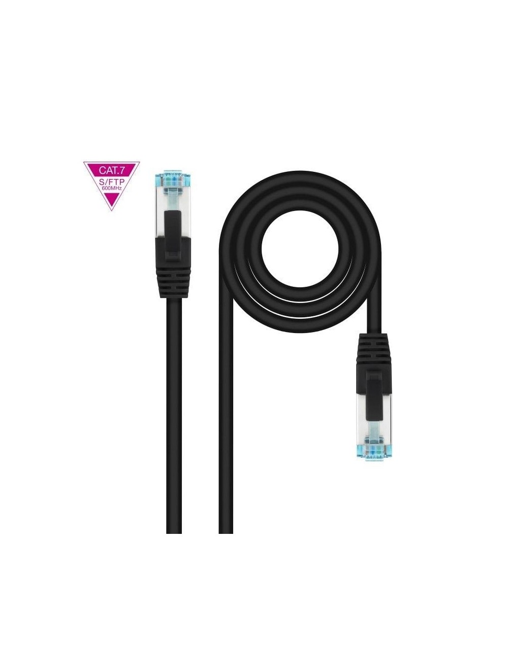 Cable de Red RJ45 SFTP Nanocable 10.20.1700-BK Cat.7/ 50cm/ Negro