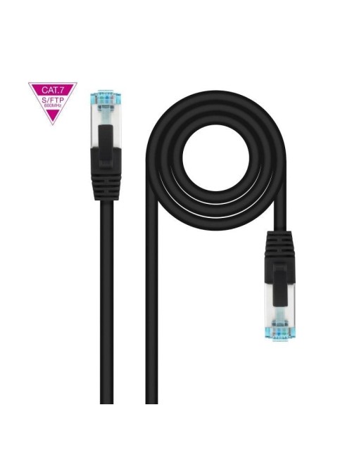 Cable de Red RJ45 SFTP Nanocable 10.20.1700-BK Cat.7/ 50cm/ Negro