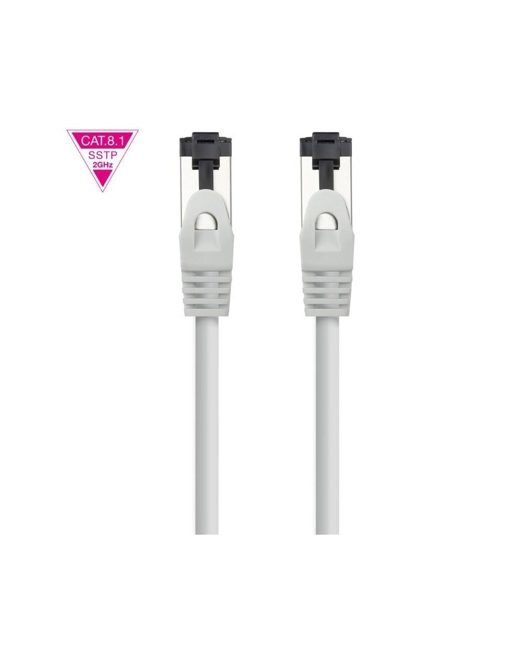 Cable de Red RJ45 SSTP Nanocable 10.20.2002 Cat.8.1/ 2m/ Gris