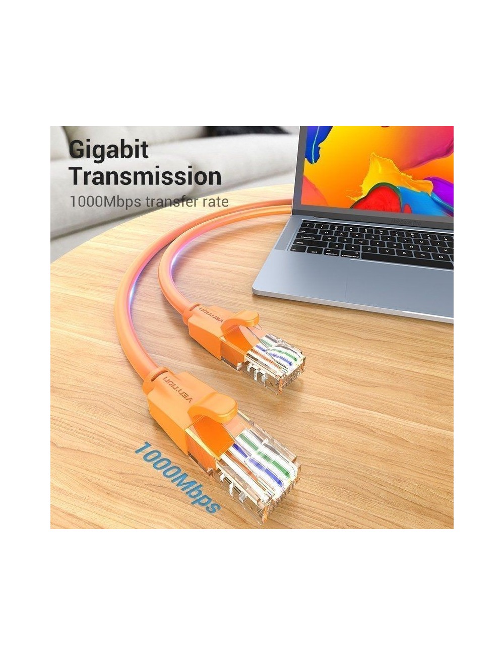 Cable de Red RJ45 UTP Vention IBEOF Cat.6/ 1m/ Naranja