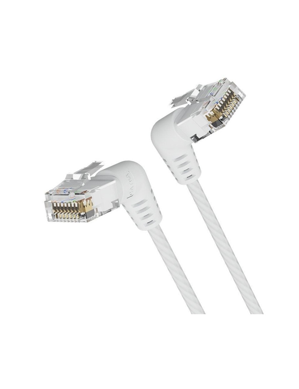 Cable de Red RJ45 UTP Vention IBOWG Cat.6A/ 1.5m/ Cabeza Rotatoria 360º/ Blanco