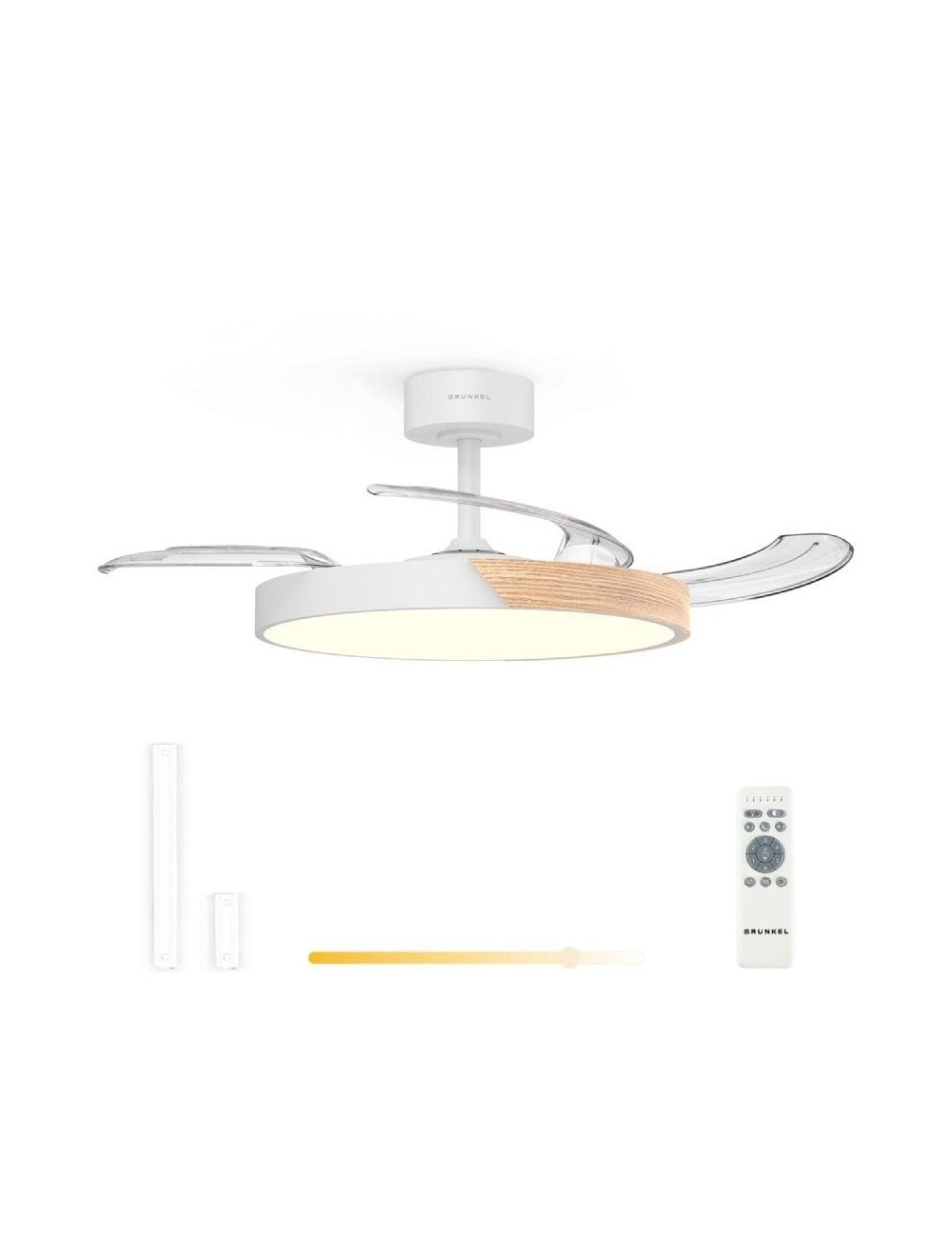 Ventilador de Techo Grunkel SKYDUAL42/ 30W/ 4 Aspas 106cm/ 6 Velocidades