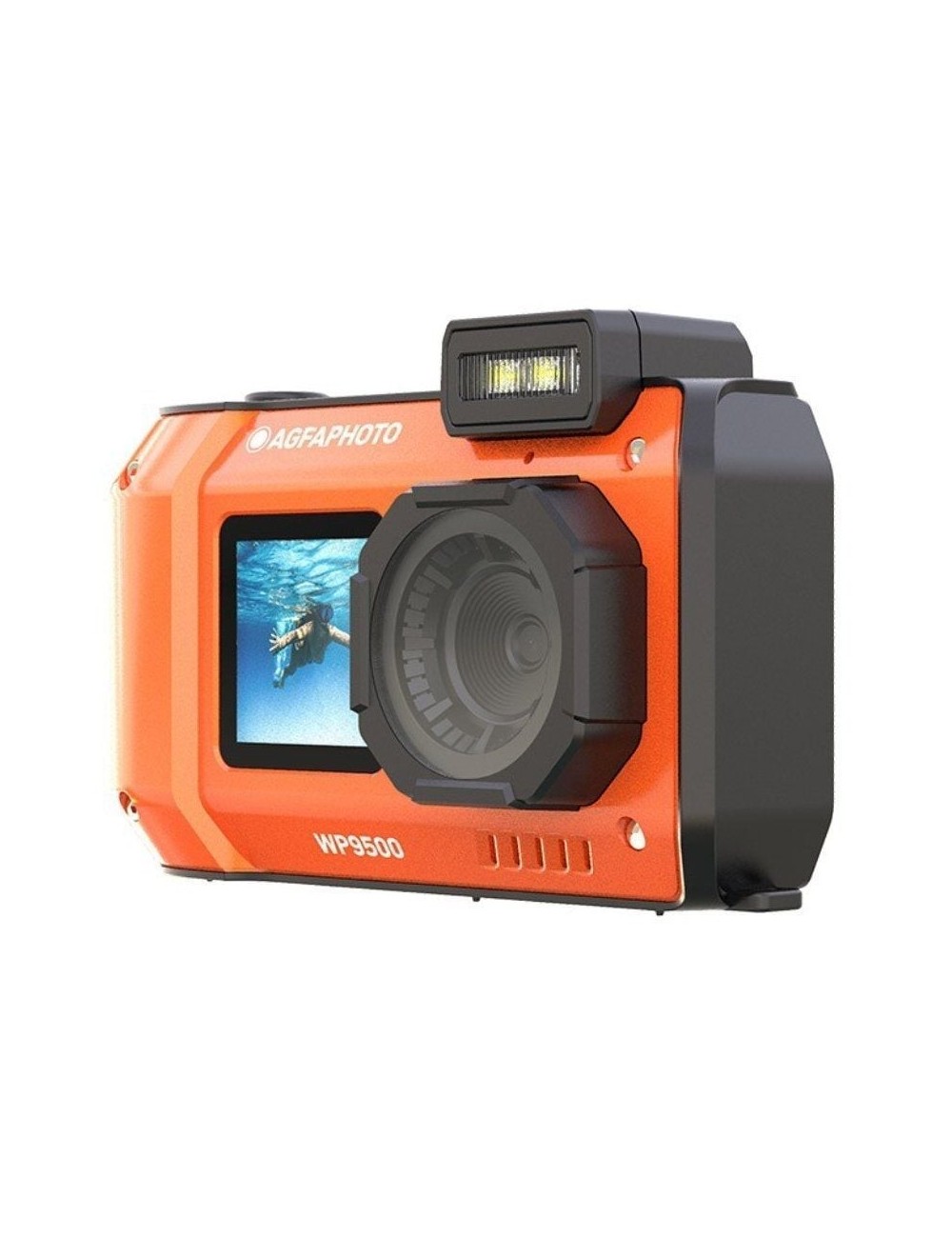 Cámara Digital Deportiva AgfaPhoto Realishot WP9500/ 24MP/ Naranja