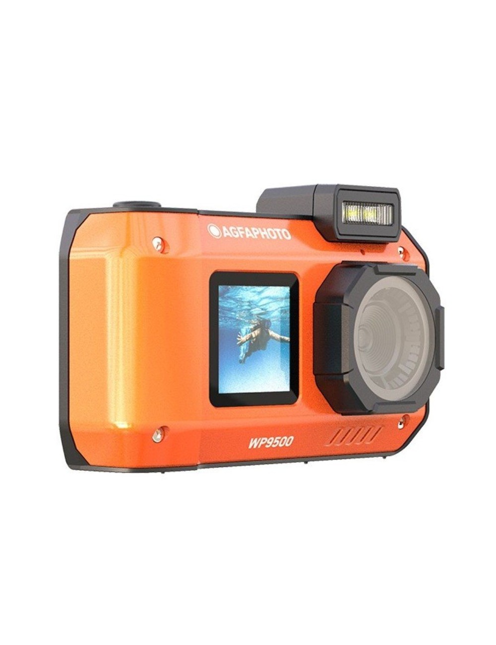 Cámara Digital Deportiva AgfaPhoto Realishot WP9500/ 24MP/ Naranja
