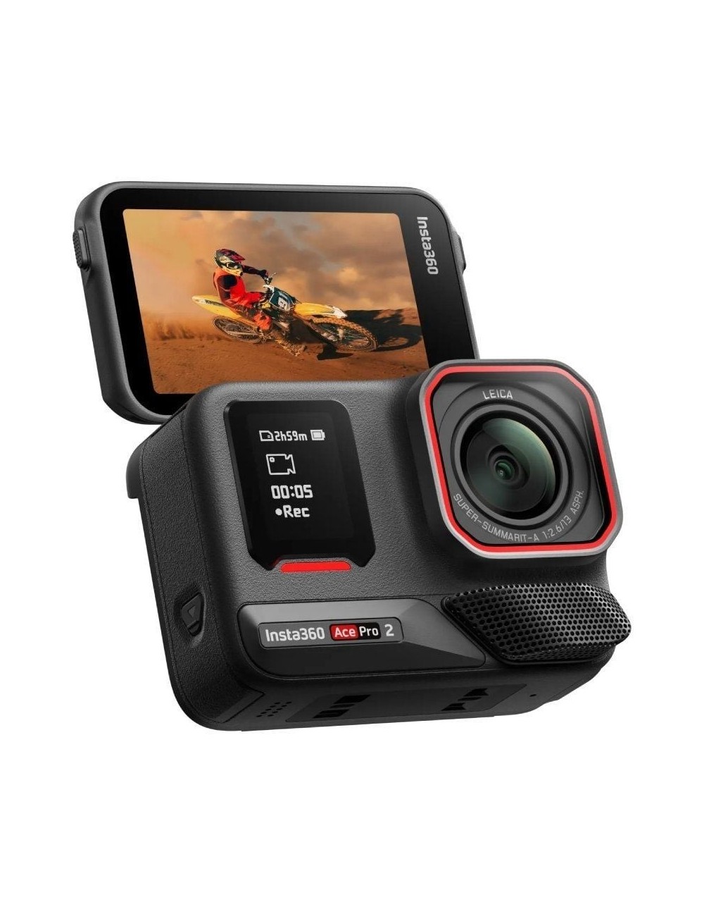 Cámara Digital Deportiva Insta360 Ace Pro 2 Pack de 2 Baterías/ 8K/ Ángulo de visión 180º/ Negra