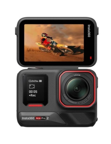 Cámara Digital Deportiva Insta360 Ace Pro 2 Pack de 2 Baterías/ 8K/ Ángulo de visión 180º/ Negra