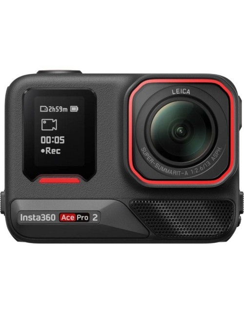 Cámara Digital Deportiva Insta360 Ace Pro 2 Pack de 2 Baterías/ 8K/ Ángulo de visión 180º/ Negra
