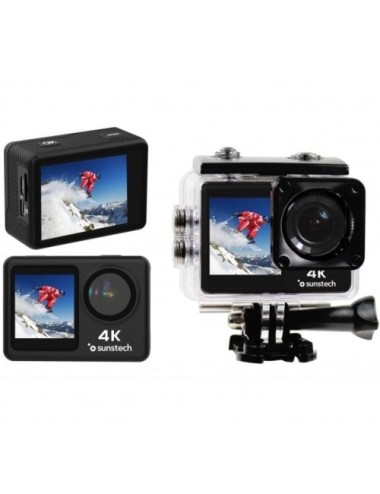 Cámara Digital Deportiva Sunstech Adventure 4K/ 16MP/ Ángulo de visión 170º/ Negra