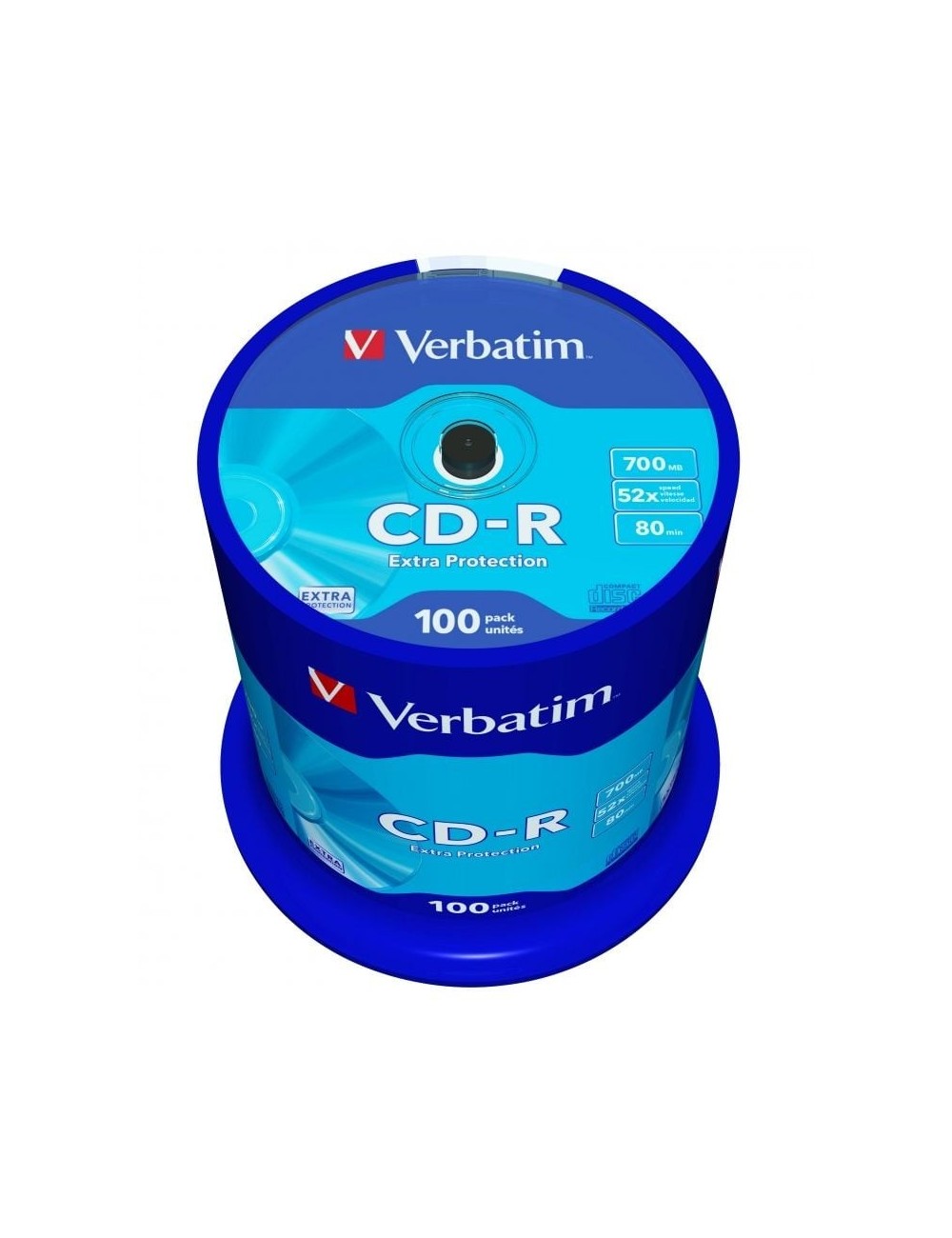 CD-R Verbatim Datalife 52X/ Tarrina-100uds