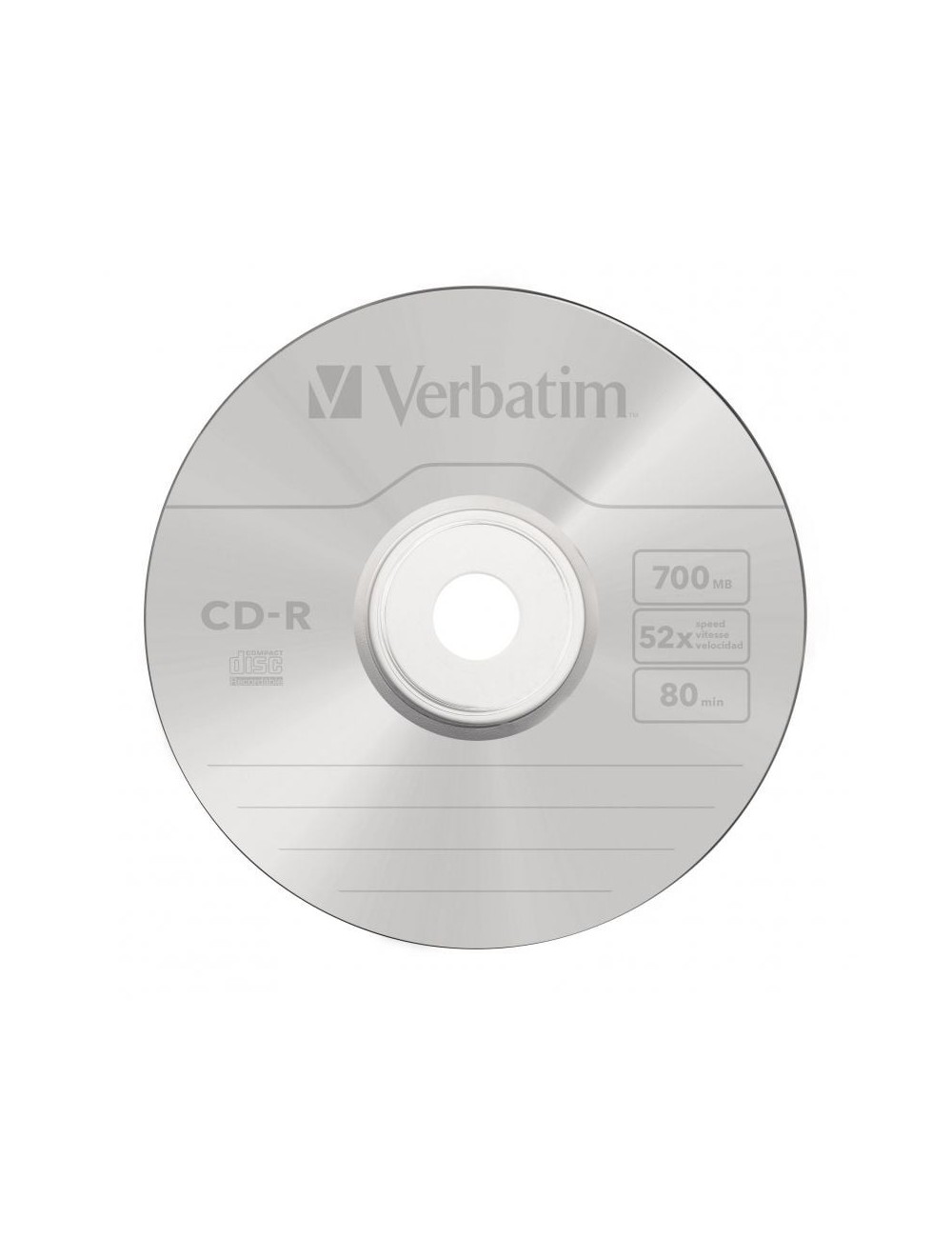 CD-R Verbatim Datalife 52X/ Tarrina-100uds