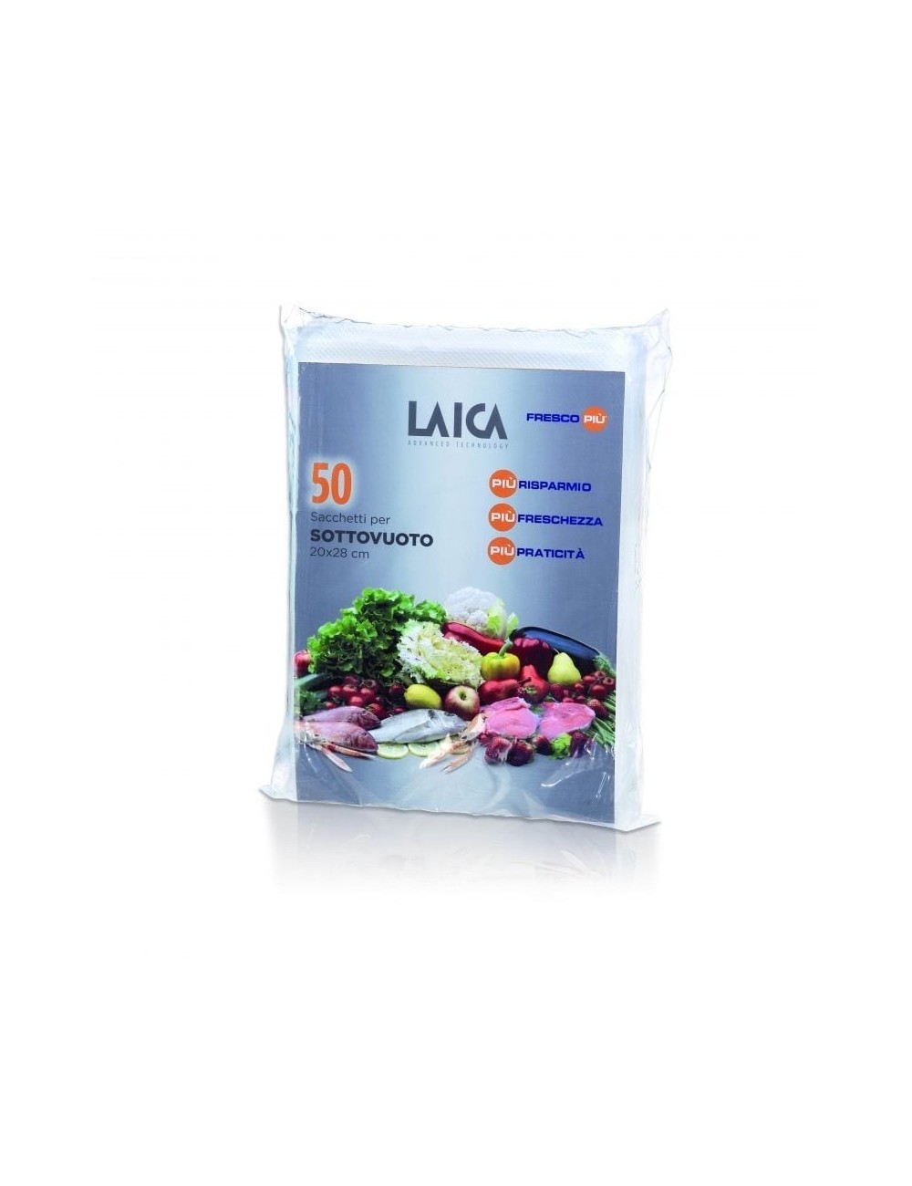 Bolsa para envasar al vacío Laica VT3504/ 20 x 28cm/ 50 bolsas