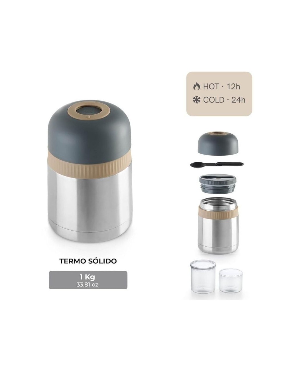 Termo Bra Enjoy Signature A196123/ Capacidad 1000ml/ para sólidos y líquidos