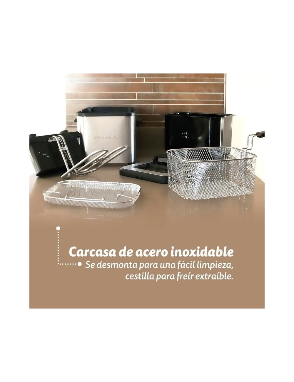 Freidora Grunkel Maxi Fry Pro/ 3000W/ Capacidad 4.2L