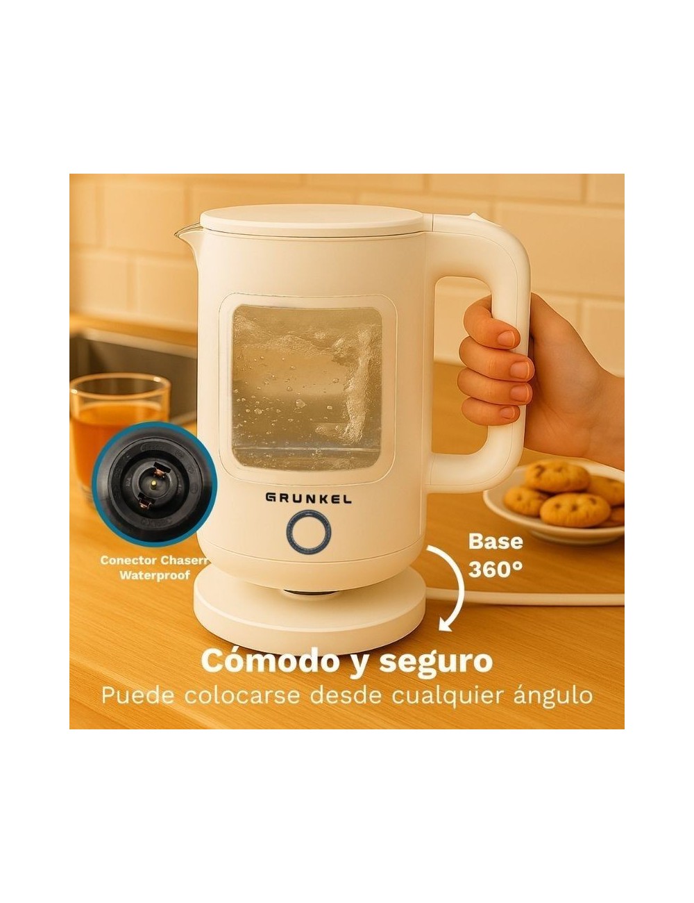 Hervidor de Agua HV-18CWPBL/ 1500W/ Capacidad 1.8L
