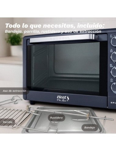 Horno de Sobremesa Grunkel HR-48PROMAX/ 2200W/ Capacidad 48L/ Negro