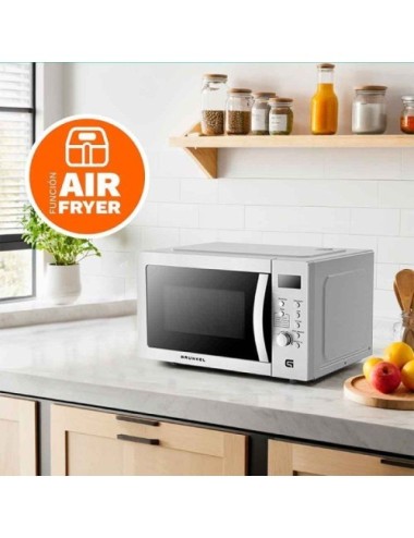 Microondas Grunkel MW-28AIRFRYER/ 900W/ Capacidad 28L/ Función Grill/ Función Airfryer/ Plateado