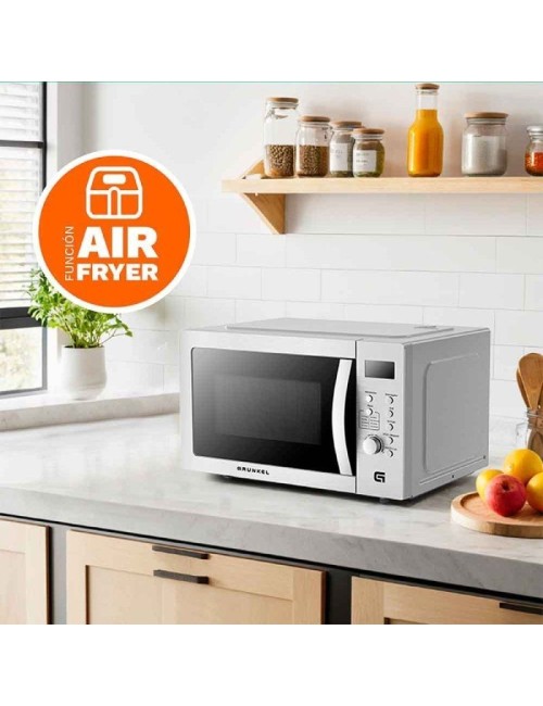 Microondas Grunkel MW-28AIRFRYER/ 900W/ Capacidad 28L/ Función Grill/ Función Airfryer/ Plateado