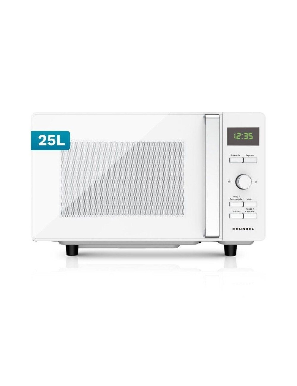 Microondas Grunkel MWD-25FLAT/ 800W/ Capacidad 25L/ Blanco