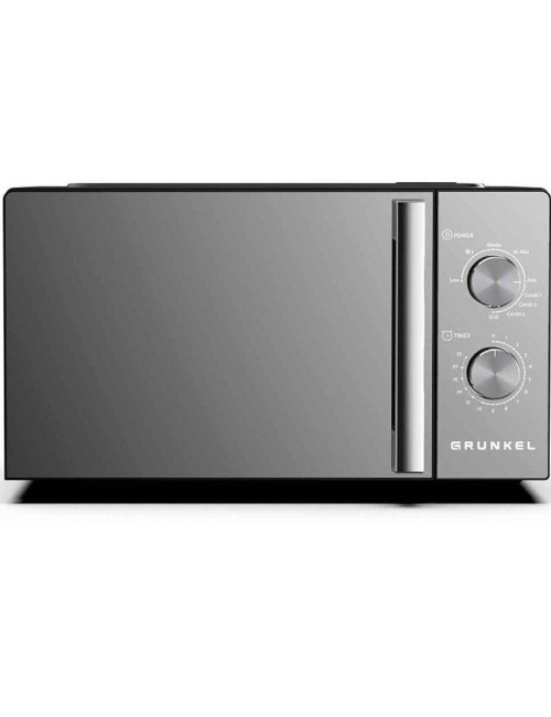 Microondas Grunkel MWG-20ESPEJO/ 800W/ Capacidad 20L/ Función Grill/ Negro