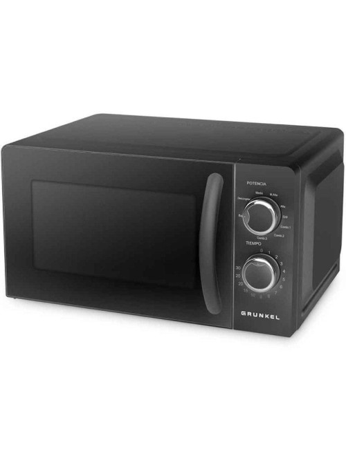 Microondas Grunkel MWG-20NG/ 700W/ Capacidad 20L/ Funcion Grill/ Negro