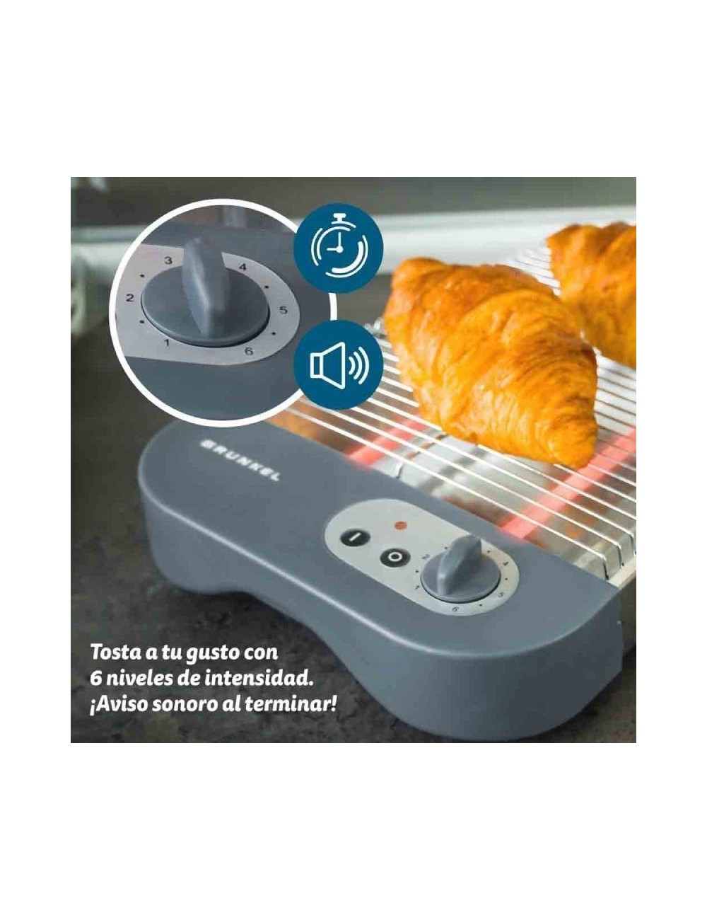 Tostador Grunkel TSP-MINISIZE/ 300W/ Azul