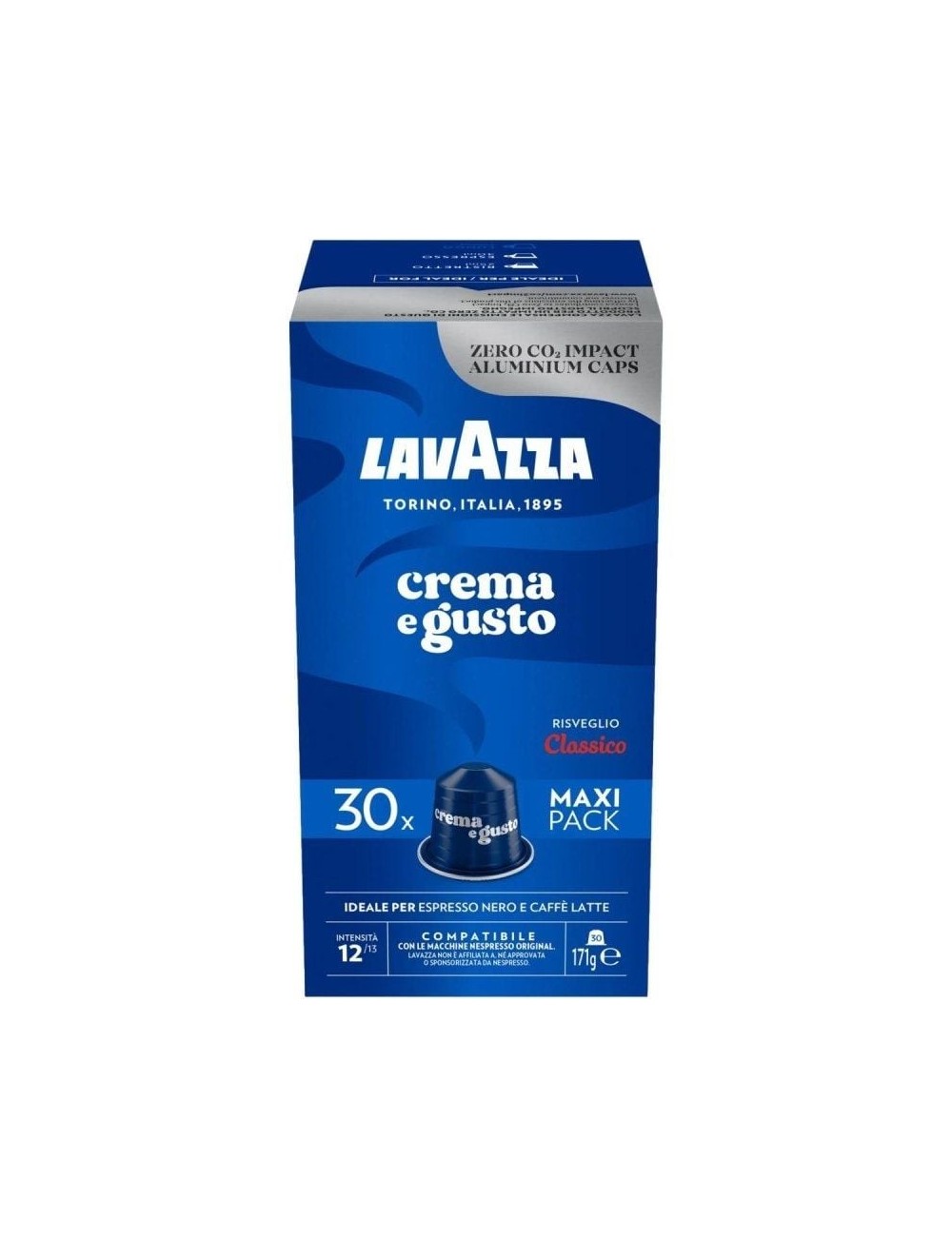 Cápsula Lavazza Crema e Gusto Clásico para cafeteras Nespresso/ Caja de 30