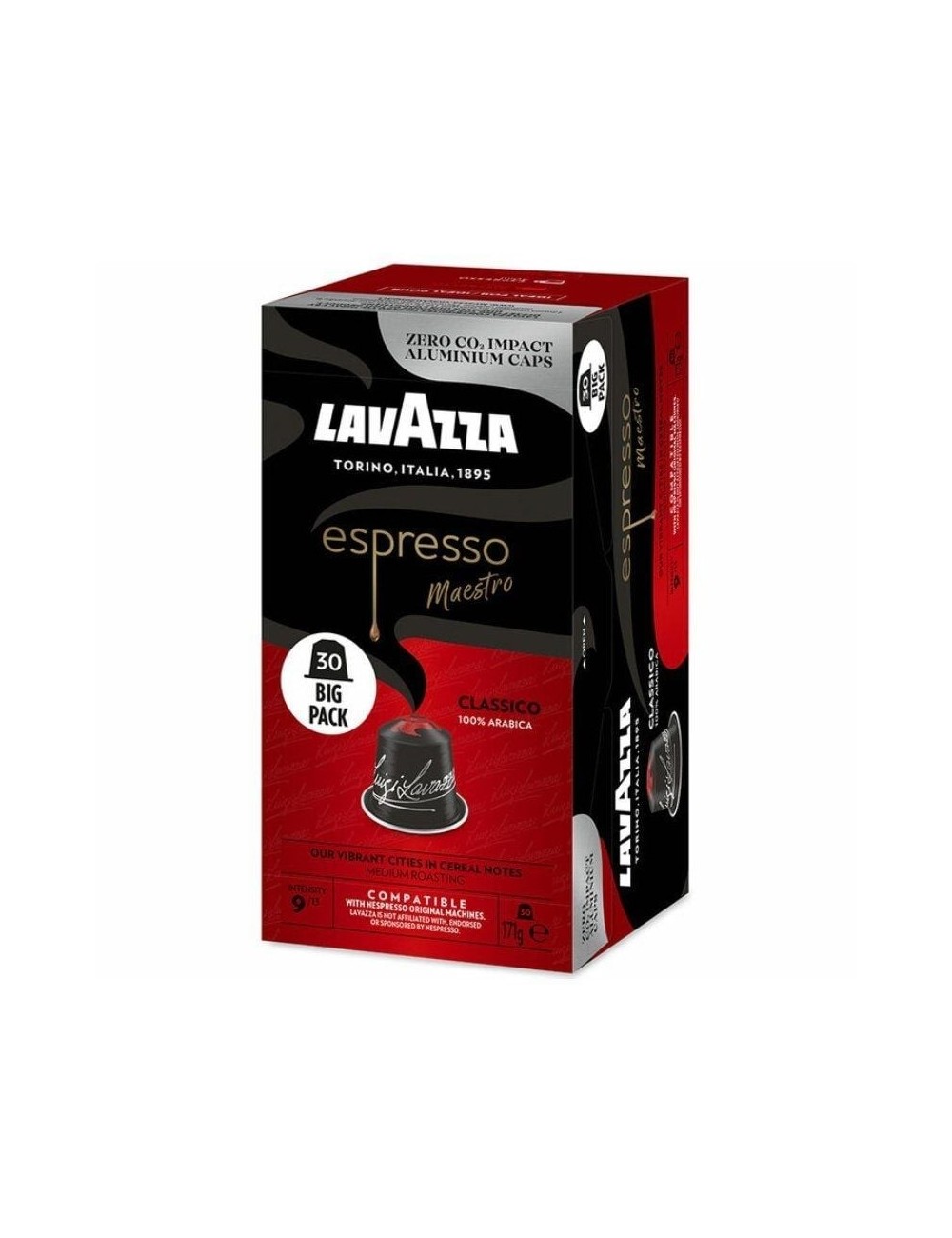 Cápsula Lavazza Espresso Maestro Clásico para cafeteras Nespresso/ Caja de 30