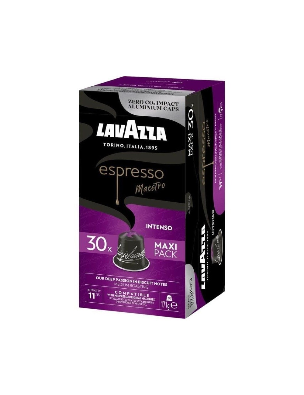 Cápsula Lavazza Espresso Maestro Intenso para cafeteras Nespresso/ Caja de 30