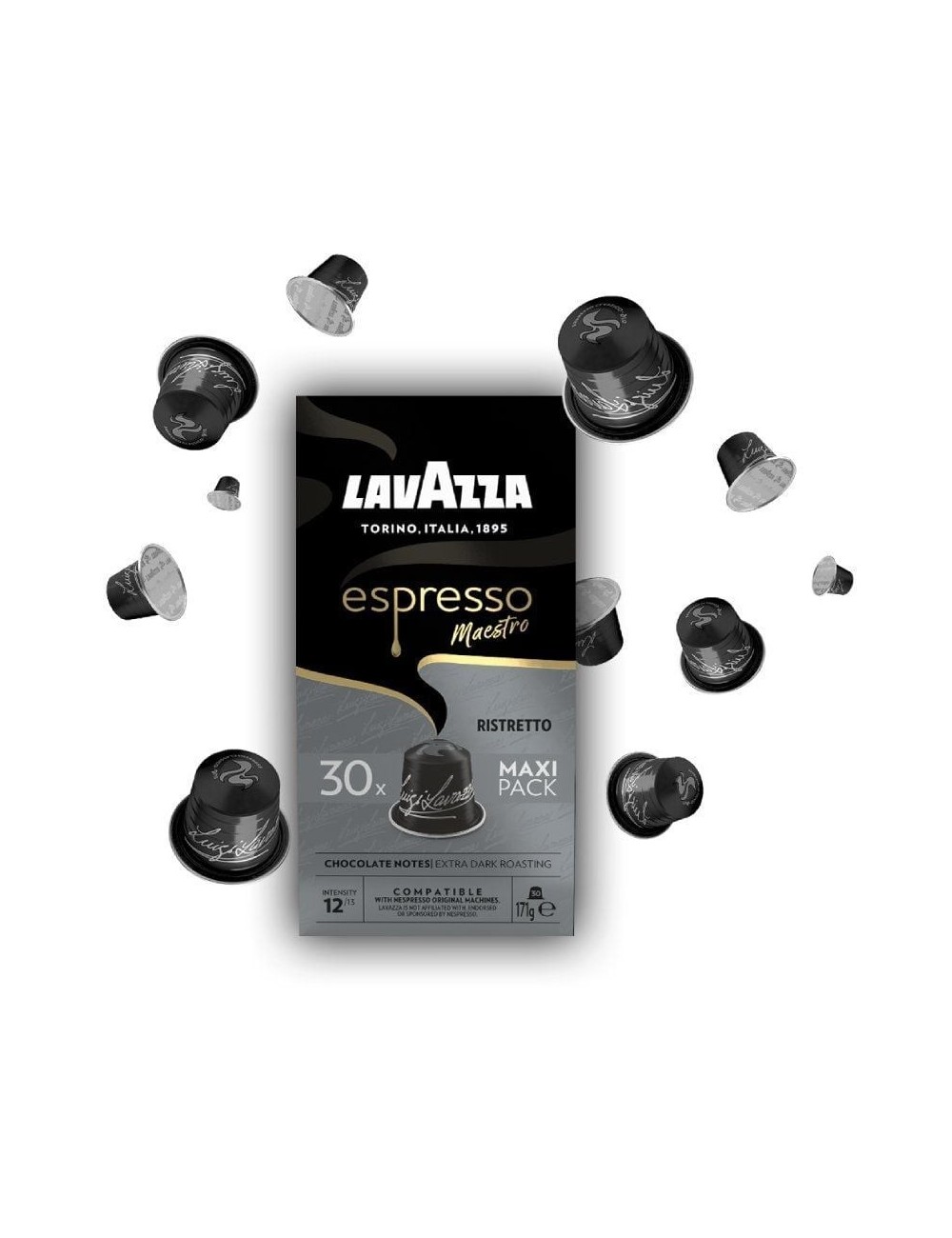 Cápsula Lavazza Espresso Maestro Ristretto para cafeteras Nespresso/ Caja de 30