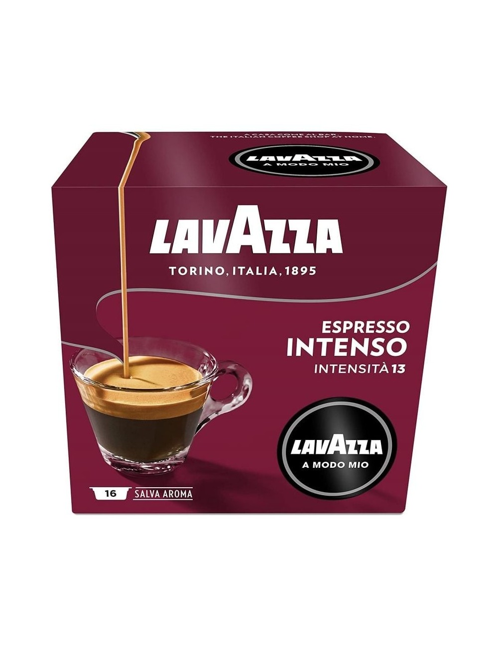 Cápsula Lavazza Intensamente para cafeteras A Modo Mio/ Caja de 16