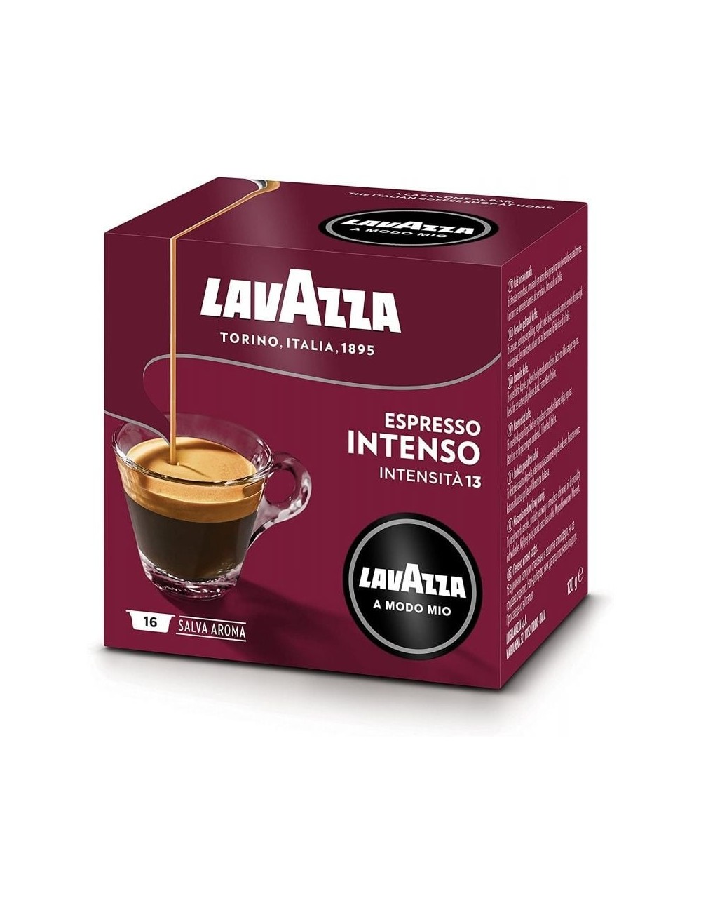 Cápsula Lavazza Intensamente para cafeteras A Modo Mio/ Caja de 16