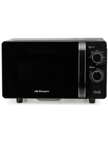 Microondas Orbegozo MIG 2071 CE/ 700W/ Capacidad 20L/ Función Grill/ Negro