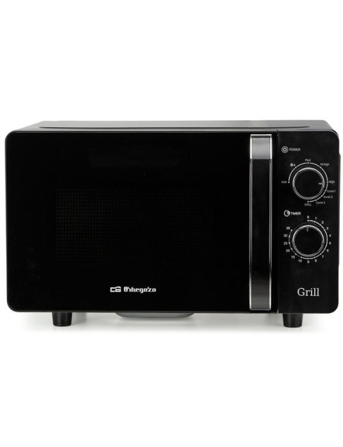 Microondas Orbegozo MIG 2071 CE/ 700W/ Capacidad 20L/ Función Grill/ Negro