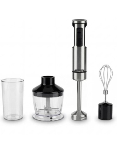 Batidora de mano Princess 221236/ 1500W/ 5 Velocidad/ Capacidad 0.8L/ Incluye Picadora y Batidor