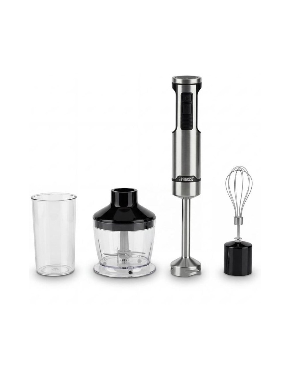 Batidora de mano Princess 221236/ 1500W/ 5 Velocidad/ Capacidad 0.8L/ Incluye Picadora y Batidor