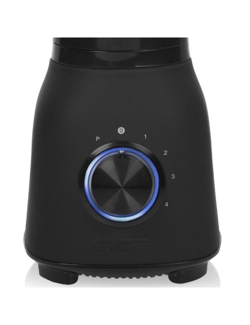 Batidora de vaso Princess Black Steel 212092/ 1000W/ 4 Velocidades/ Capacidad 1.5L
